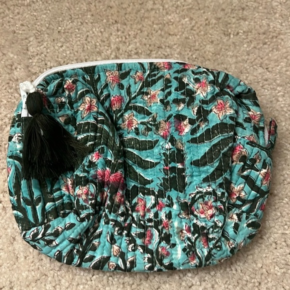 Koo De Ker Cosmetic Bag Set | Block Print | Aqua - Picture 6 of 8